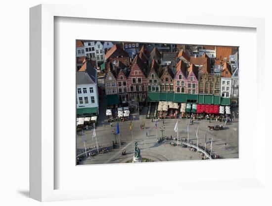 Markt Square seen from the top of Belfry Tower(Belfort Tower), UNESCO World Heritage Site, Bruges, -Peter Barritt-Framed Photographic Print