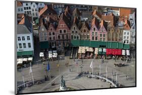 Markt Square seen from the top of Belfry Tower(Belfort Tower), UNESCO World Heritage Site, Bruges, -Peter Barritt-Mounted Photographic Print