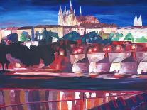 Prague - Hradschin with Charles Bridge-Markus Bleichner-Art Print