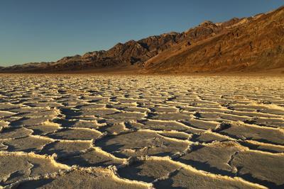 Badwater Basin at sunset, Death Valley National Park, California