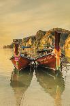 Longtail boats at sunrise, Ko Phi Khi Don Island, Krabi, Thailand, Southeast Asia, Asia-Markus Lange-Photographic Print