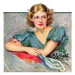 "Woman in Teal,"March 11, 1933-Marland Stone-Giclee Print