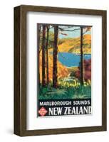 Marlborough Sounds, New Zealand-L^ C^ Mitchell-Framed Art Print