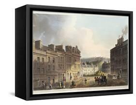 Marlborough Street, from "Bath Illustrated by a Series of Views"-John Claude Nattes-Framed Stretched Canvas