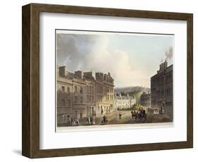 Marlborough Street, from "Bath Illustrated by a Series of Views"-John Claude Nattes-Framed Giclee Print