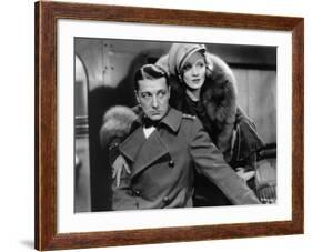 Marlène Dietrich and Clive Brook: Shanghai Express, 1932-null-Framed Photographic Print