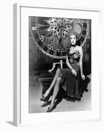 Marlene Dietrich: Destry Rides Again, 1939-null-Framed Photographic Print