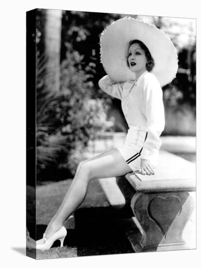 Marlene Dietrich, Sunbathing at Home, Ca. 1935-null-Stretched Canvas