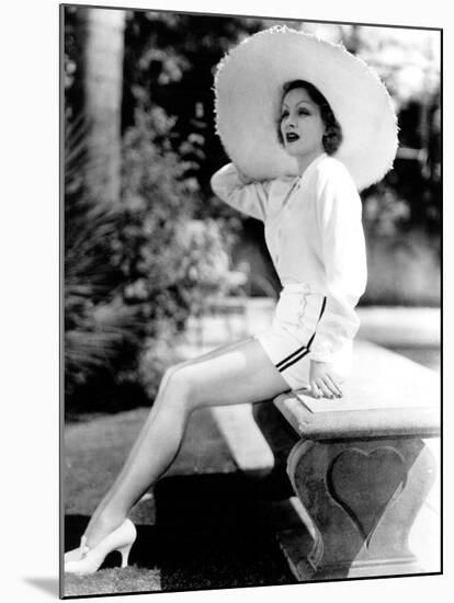 Marlene Dietrich, Sunbathing at Home, Ca. 1935-null-Mounted Photo