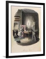 Marley's Ghost. Ebenezer Scrooge Visited by a Ghost-John Leech-Framed Giclee Print