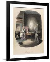 Marley's Ghost. Ebenezer Scrooge Visited by a Ghost-John Leech-Framed Giclee Print