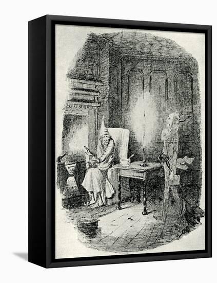 Marley's Ghost-John Leech-Framed Stretched Canvas