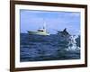 Marlin with Fishing Boat in Background-null-Framed Photographic Print