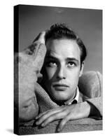 Marlon Brando. "Battle Stripe" 1950 "The Men" Directed by Fred Zinnemann-null-Stretched Canvas