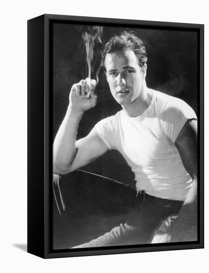 Marlon Brando, Portrait from a Streetcar Named Desire, 1951-null-Framed Stretched Canvas