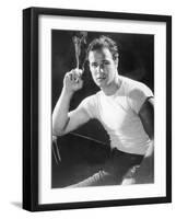 Marlon Brando, Portrait from a Streetcar Named Desire, 1951-null-Framed Photo