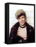 Marlon Brando, the Wild One, 1953-null-Framed Stretched Canvas