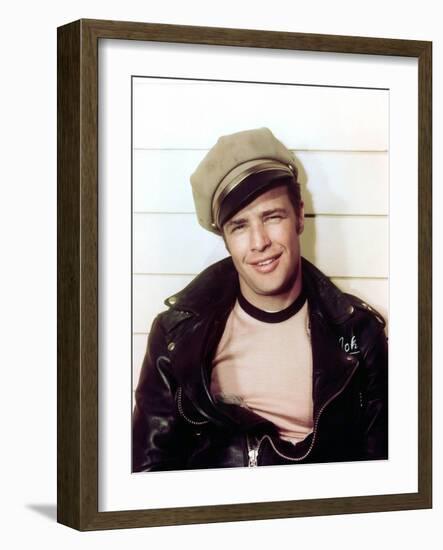 Marlon Brando, the Wild One, 1953-null-Framed Photographic Print