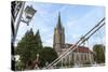 Marlow Bridge Leading Past All Saints Church-Charlie Harding-Stretched Canvas