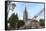 Marlow Bridge Leading Past All Saints Church-Charlie Harding-Framed Stretched Canvas