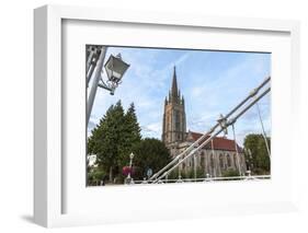 Marlow Bridge Leading Past All Saints Church-Charlie Harding-Framed Photographic Print