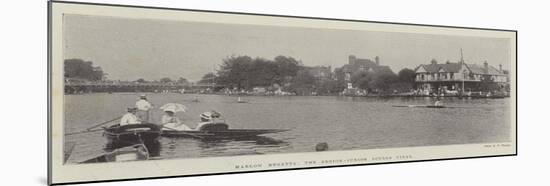 Marlow Regatta, the Senior-Junior Sculls Final-null-Mounted Giclee Print