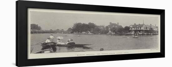 Marlow Regatta, the Senior-Junior Sculls Final-null-Framed Giclee Print