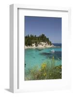 Marmaria beach on east coast, Paxos, Ionian Islands, Greek Islands, Greece, Europe-Stuart Black-Framed Photographic Print