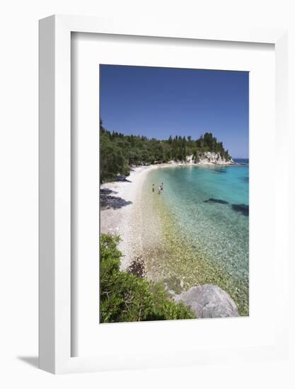 Marmaria beach on east coast, Paxos, Ionian Islands, Greek Islands, Greece, Europe-Stuart Black-Framed Photographic Print