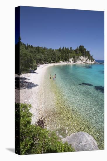 Marmaria beach on east coast, Paxos, Ionian Islands, Greek Islands, Greece, Europe-Stuart Black-Stretched Canvas