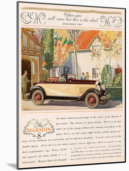 Marmon, Magazine Advertisement, USA, 1927-null-Mounted Giclee Print