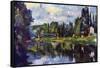 Marne Shore-Paul Cézanne-Framed Stretched Canvas