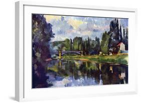 Marne Shore-Paul Cézanne-Framed Art Print