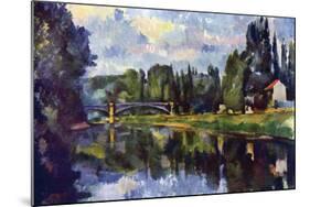 Marne Shore-Paul Cézanne-Mounted Art Print