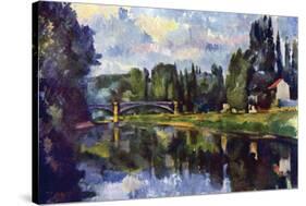 Marne Shore-Paul Cézanne-Stretched Canvas