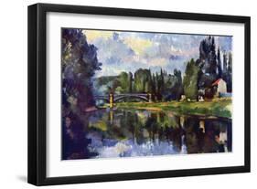 Marne Shore-Paul Cézanne-Framed Art Print