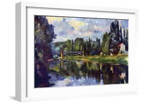 Marne Shore-Paul C?zanne-Framed Premium Giclee Print