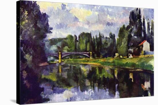 Marne Shore-Paul Cézanne-Stretched Canvas