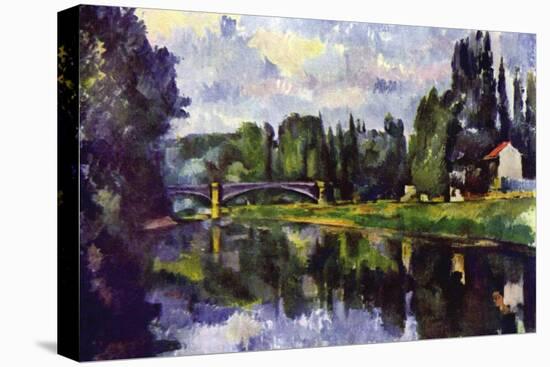 Marne Shore-Paul Cézanne-Stretched Canvas