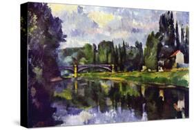 Marne Shore-Paul Cézanne-Stretched Canvas