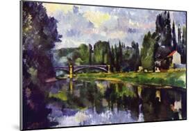 Marne Shore-Paul Cézanne-Mounted Art Print