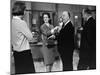 MARNIE, 1964 directed by ALFRED HITCHCOCK On the set, Tippi Hedren and Alfred Hitchcok (b/w photo)-null-Mounted Photo