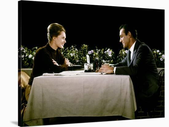 "MARNIE" by AlfredHitchcock with Tippi Hedren and Sean Connery, 1964 (photo)-null-Stretched Canvas