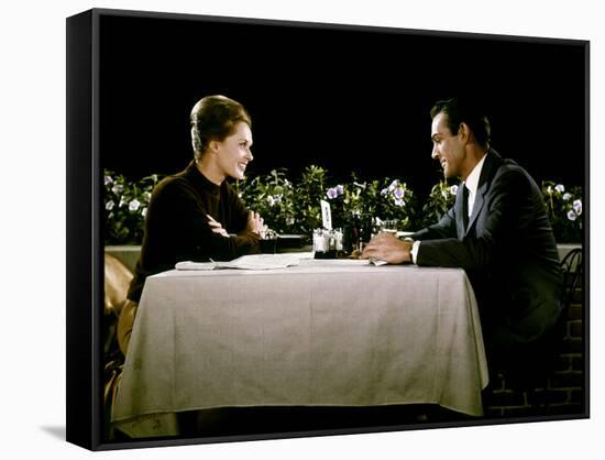 "MARNIE" by AlfredHitchcock with Tippi Hedren and Sean Connery, 1964 (photo)-null-Framed Stretched Canvas
