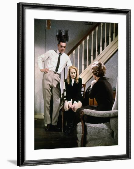"MARNIE" by AlfredHitchcock with Tippi Hedren and Sean Connery, 1965 (photo)-null-Framed Photo