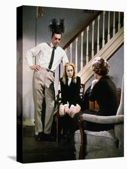 "MARNIE" by AlfredHitchcock with Tippi Hedren and Sean Connery, 1965 (photo)-null-Stretched Canvas