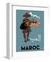 Maroc (Morocco) - Native Moroccan approaches town-Claude Fevrier-Framed Giclee Print