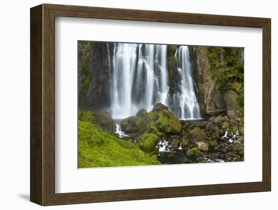 Marokopa Falls, Waitomo District, Waikato, North Island, New Zealand-David Wall-Framed Photographic Print