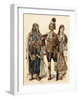 Maronite of Lebanon (Left), Armed Zeibek, and Christian Lebanese Woman-null-Framed Giclee Print