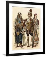 Maronite of Lebanon (Left), Armed Zeibek, and Christian Lebanese Woman-null-Framed Giclee Print